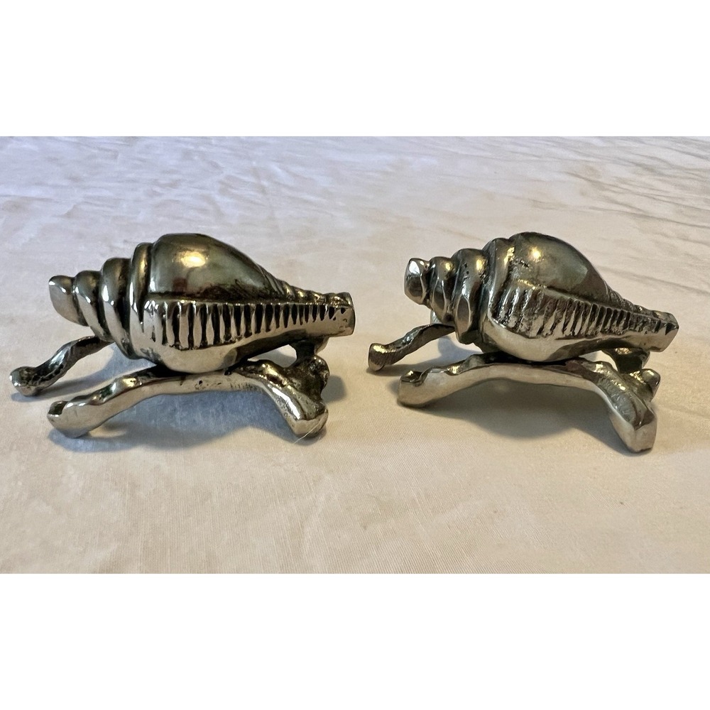 mud pie salt and pepper shakers Conch Shells Coral Coastal Beach House Decor